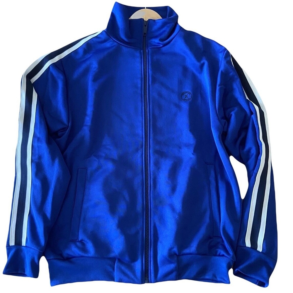 The Kooples x Sport Blue Track Jacket Y2K Streetwear Mens Medium Full Zip